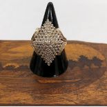 A 9ct gold diamond dress ring