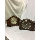 Two vintage 1920s mantel clocks