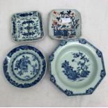 Four Chinese 18th century plates to inc.