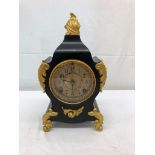 A Regency-style mantel clock