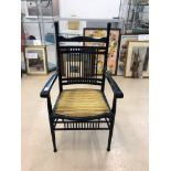 An Arts & Crafts ebonised chair C1900 possibly Glasgow school