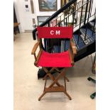A Director's chair from the BBC with initials 'CM'