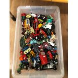 A box of playworn diecast