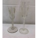 Two 19th century twisted stem glasses