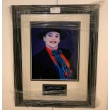 A framed & glazed signed photograph of Jack Nicholson with COA
