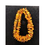 A 19th century amber necklace