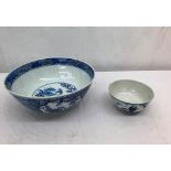 A 19th century Chinese blue and white bowl