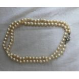 A pearl beaded necklace