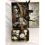 A quantity of vintage watches to inc Oris, Seiko, Boctok,