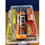 A box of toys to inc boxed diecast,