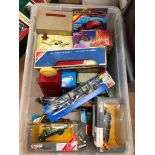 A box of toys to inc Corgi,