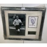 A framed & glazed signed photograph of Tom Finney with COA