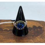 A 9ct gold multistone topaz ring