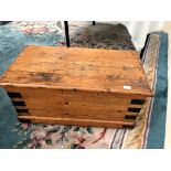 A pine blanket chest