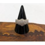 A 9ct gold diamond dress ring
