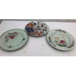 Three 19th century Chinese plates