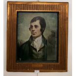 A Robert Burns portrait print,