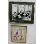 Roy Ullyet (1914-2001): An original ink & watercolour golfing cartoon,