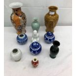 A quantity of Oriental ceramics to inc blue and white ginger jars etc