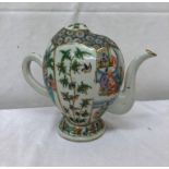 An Chinese 18th/19th century famille verte cadogan teapot,