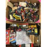 Two boxes of diecast vehicles,