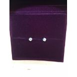 Tada & Toy: a pair of new diamond stud earrings in 18k white gold: VS colour F/G