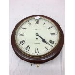 A 19th c station clock signed to the dial 'G Morris,