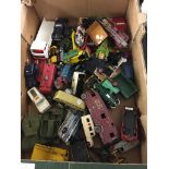 A box of playworn Dinky and Corgi