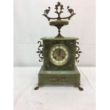 A 19th century onyx mantel clock