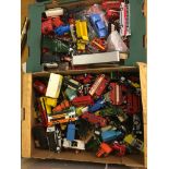 Two boxes of playworn diecast