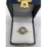 An 18ct gold diamond dress ring