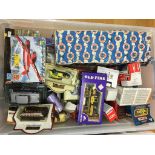 A box of toys to inc boxed diecast,