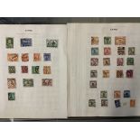 Two sheets of Chinese stamps