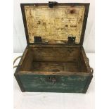 An original WW! German stick grenade wooden box complete with key & lock