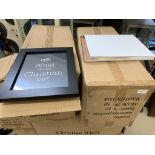 Three boxes of 24 white photograph frames