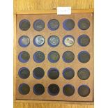 25 19th century halfpenny tokens (tray not included)