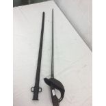 An Edwardian cavalry sword