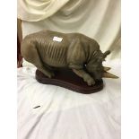 A resin figure of a rhino