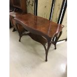 A mahogany side table;