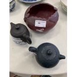 Two Chinese Yixing teapots;