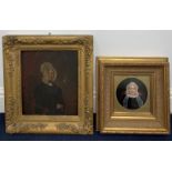 Two 19th century portrait of elderly ladies,