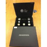 A 2013 United Kingdom silver Piedfort proof set by Royal Mint