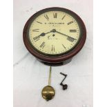 A 19th century mahogany station clock