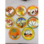 A collection of Wedgwood Clarice Cliff plates