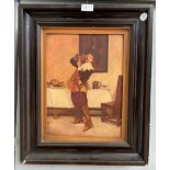 An early 20th century oil depicting a cavalier,