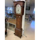 A 19th century oak longcase clock