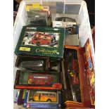 A box of boxed diecast