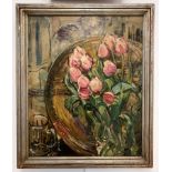 Christiane Brix Klitgaard-May (1876-1954): Still life of tulips, oil on canvas,