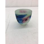 An unsigned Peter Layton painted glass bowl