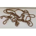 A 9ct gold longguard chain